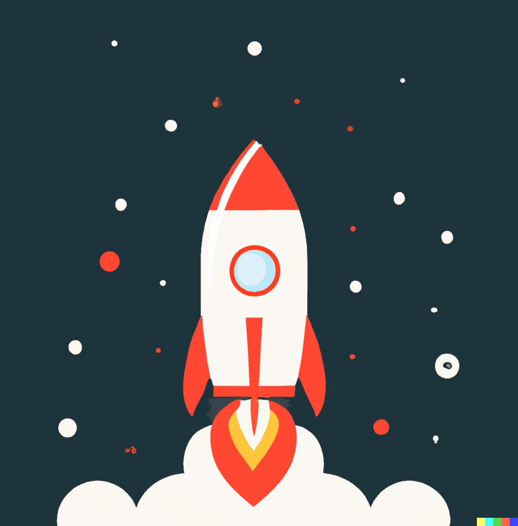 Rocket taking off.